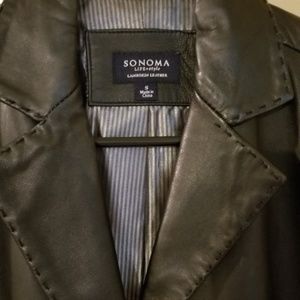 Sonoma Life Style Black Lambskin Leather Jacket S